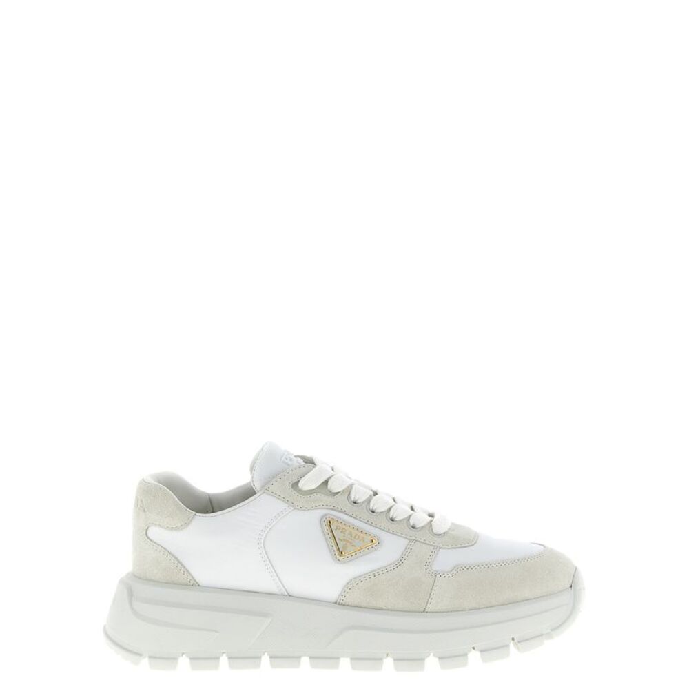 Prada White Polyamide Athletic Women's Sneakers